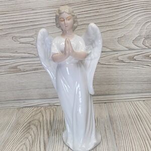 Nativity Angel Praying Hands White Religious Replacement Figurine Christmas Vtg